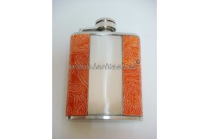 Petaca metal decorada 3 oz.